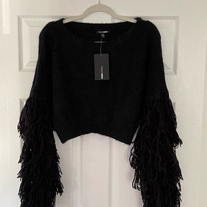 Fashion Nova - Black Crop Sweater